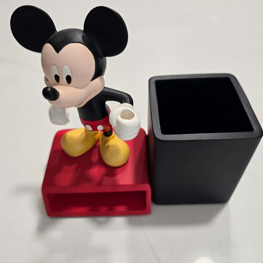 Vintage Disney Mickey Mouse Desk Post it Pen & Pencil Holder Organizer